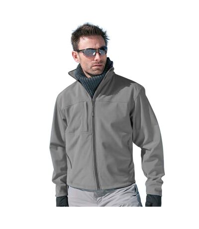 Veste Softshell Imperméable, Coupe-vent Et Respirante Homme Gris Clair Result