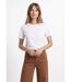 T-shirt pur coton col rond, essentiel-1