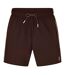 Mens Iconic Logo Swim Shorts Dark Brown Boss-1