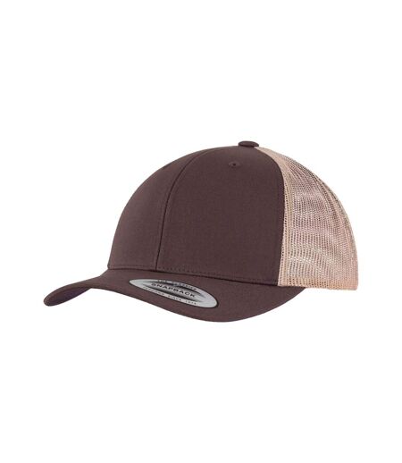 Casquette Trucker Motif/style Rétro Marron Kaki Flexfit
