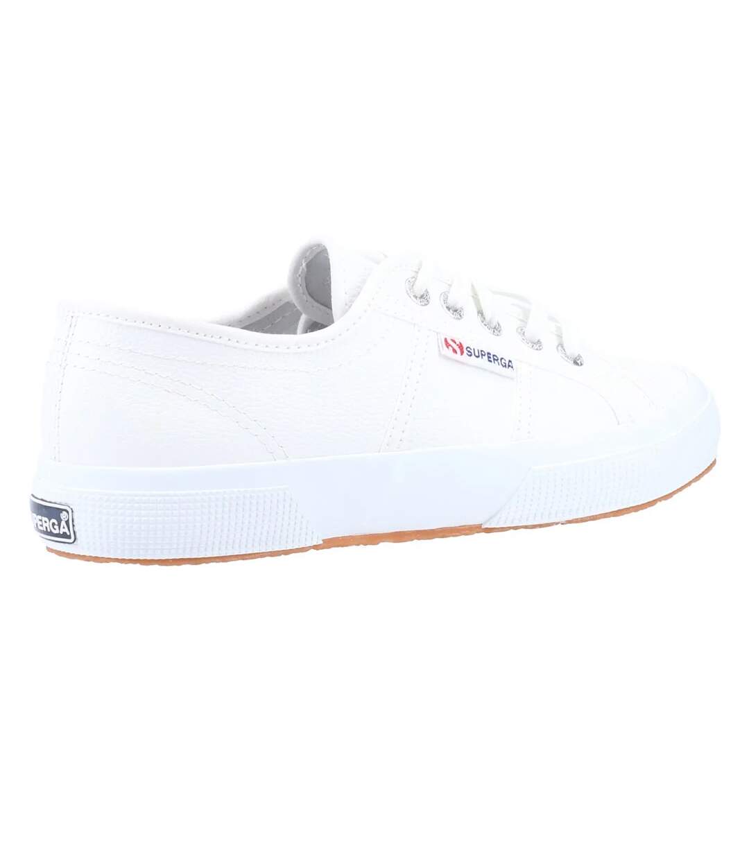Unisex Adult 2750 Tumbled Leather Trainers White Superga-4
