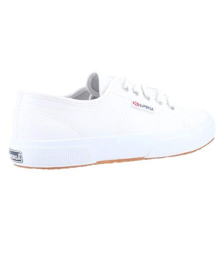 Unisex Adult 2750 Tumbled Leather Trainers White Superga