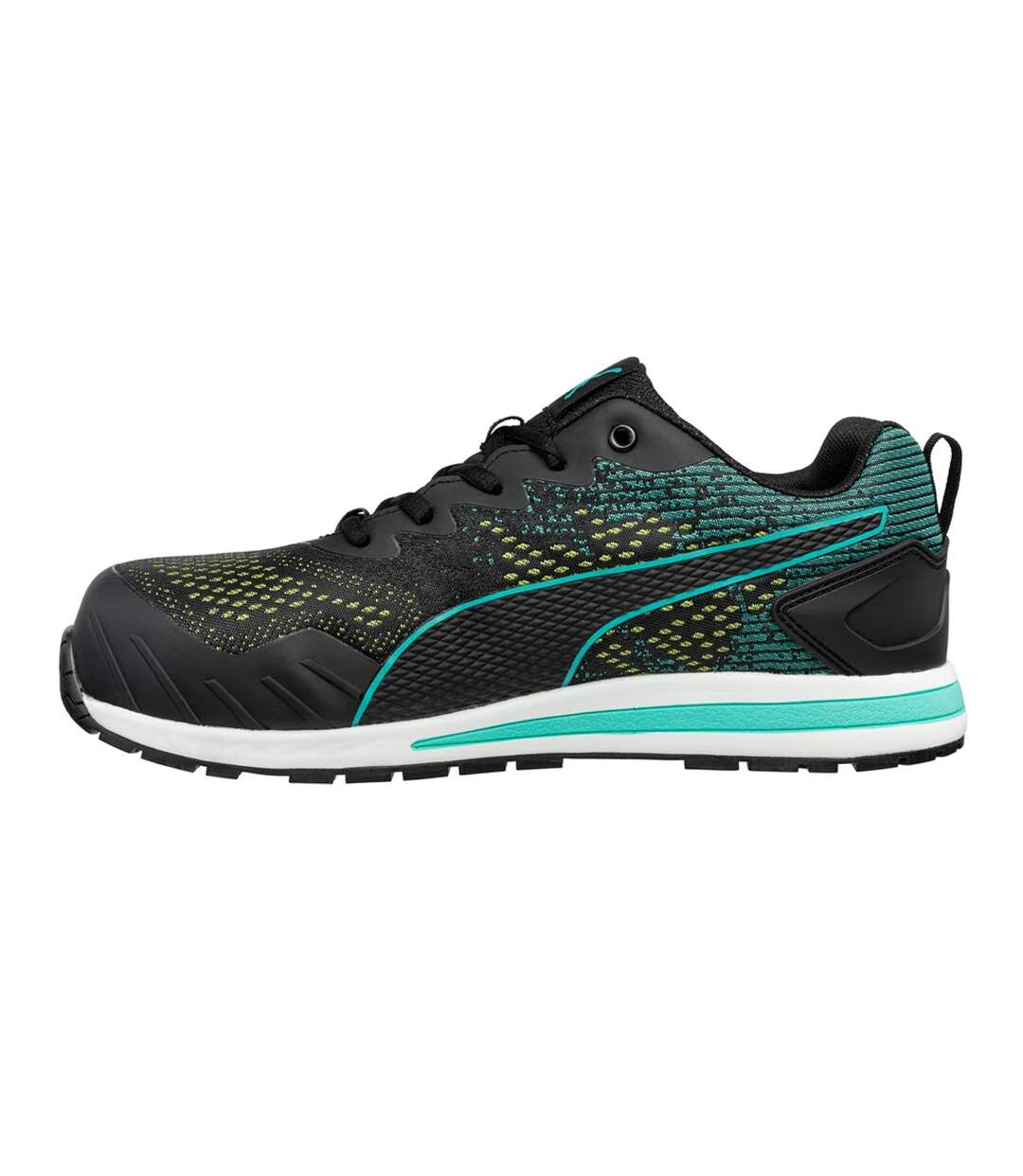 Womens/ladies vivid green heart low trainers black/blue Puma