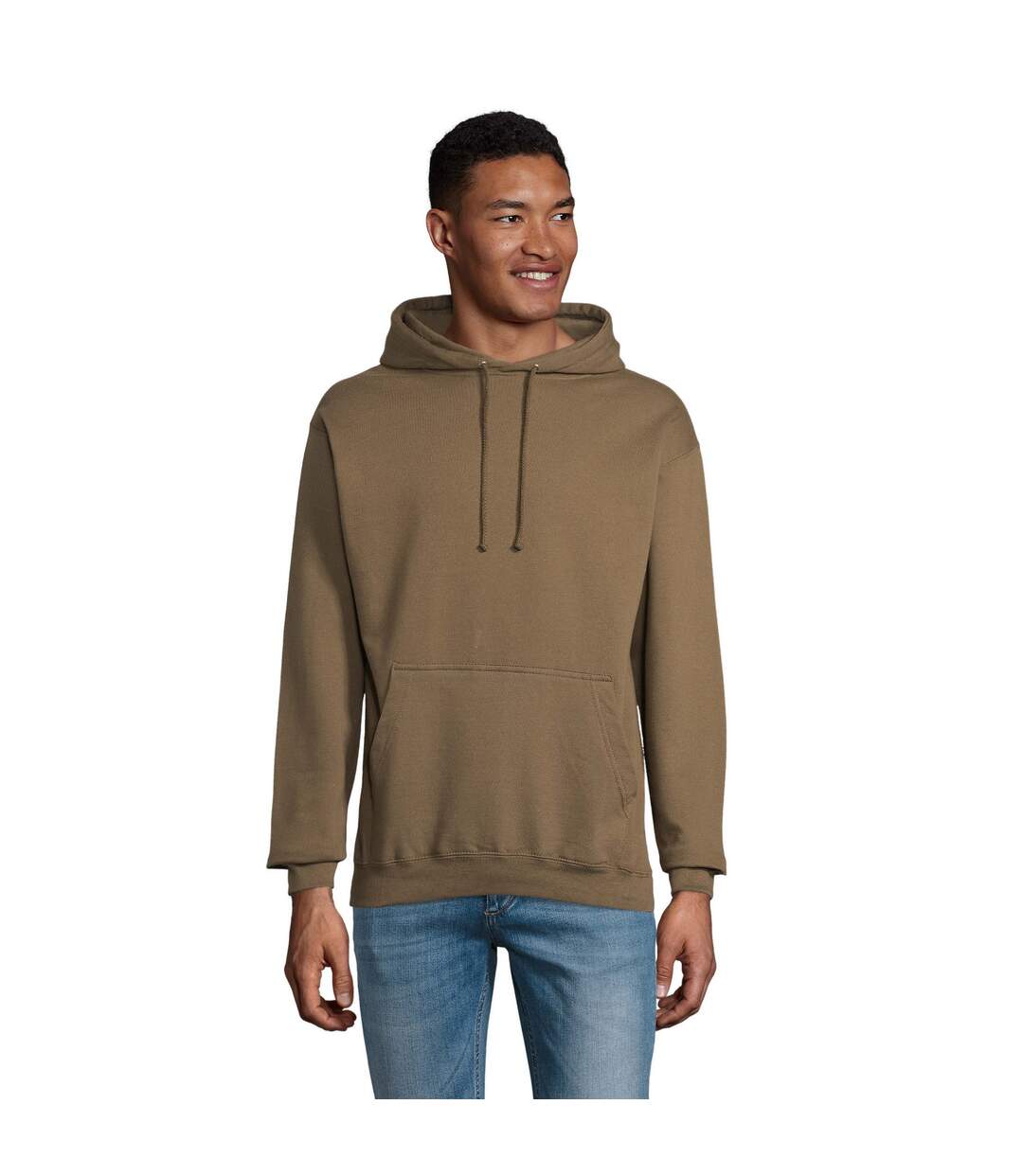 Sweat À Capuche Condor Adulte Kaki SOLS-1