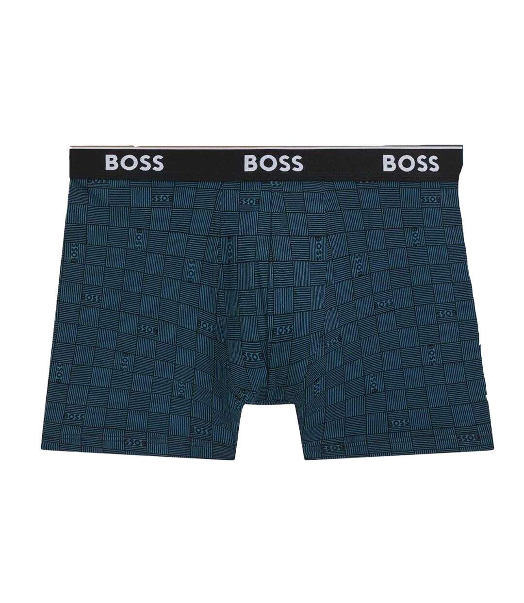 Lot De 3  Boxers Homme Bleu Noir Boss-2