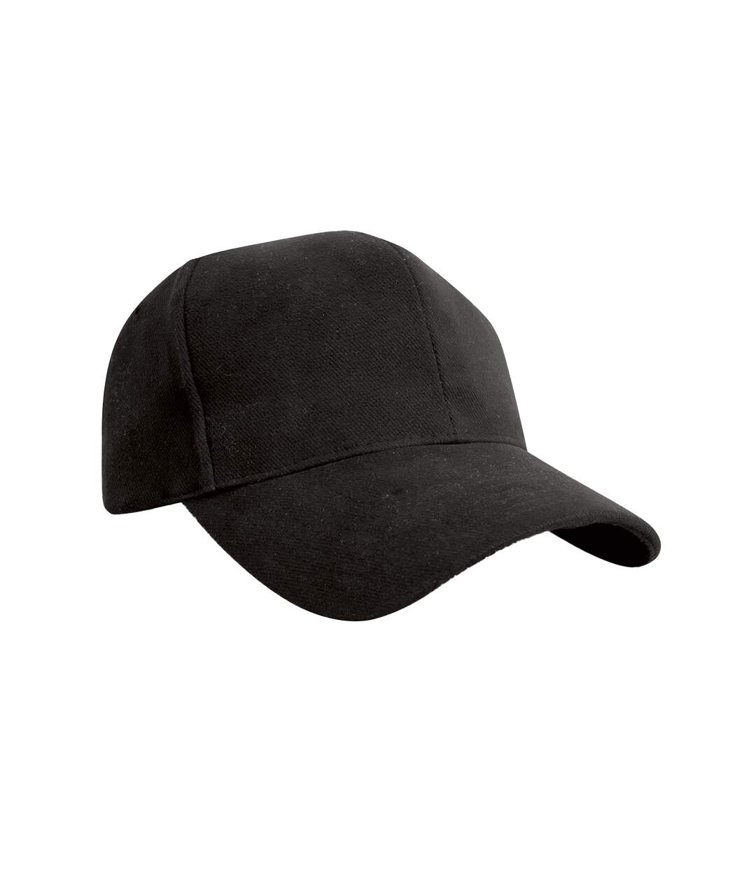 Pro style heavy cotton baseball cap black Result Headwear-1