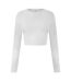Haut Court Manches Longues Motif/style Logo Femme Crème USA Pro-1