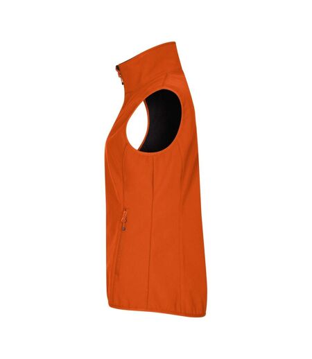 Womens/ladies Classic Softshell Body Warmer Blood Orange Clique