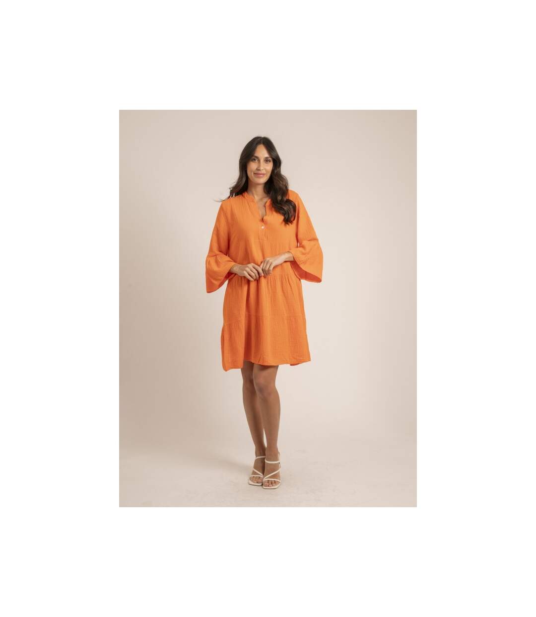 Robe courte gaze de coton IELLA - Dona X Lisa-1