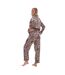 Ensemble De Pyjama Long Motif/style Imprimé Léopard Femme Marron Noir Keanu-2
