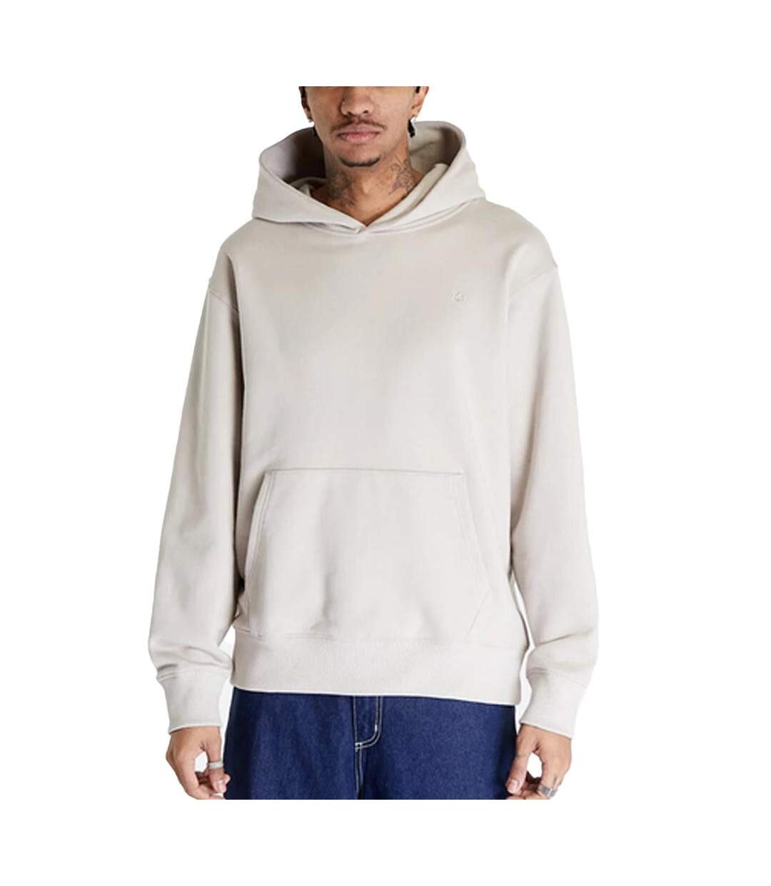 Sweat beige homme adidas hoodie-1