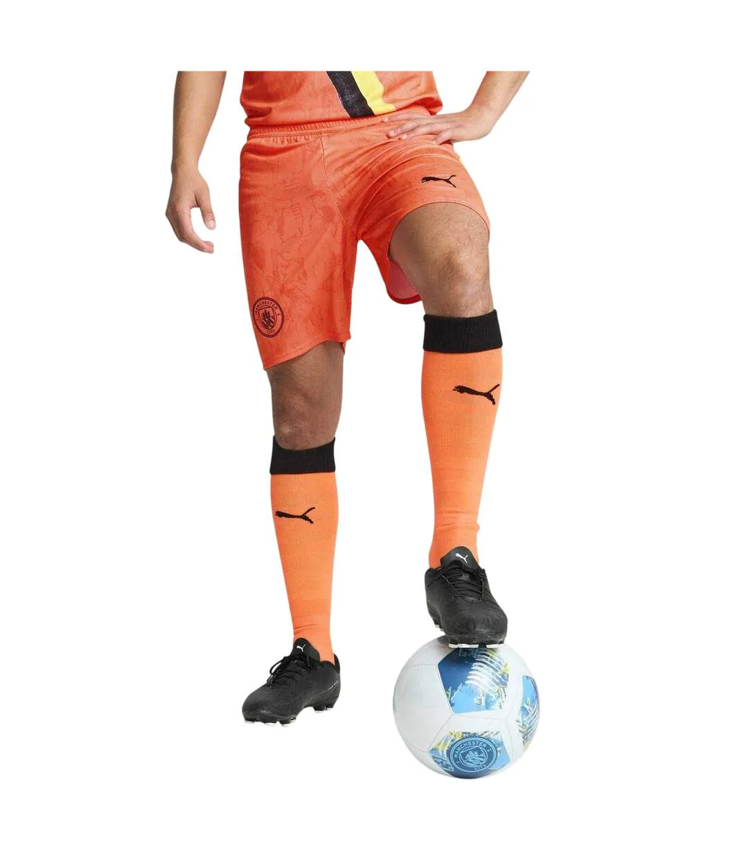 Unisex Adult World Cup 25/26 Manchester City Fc Goalkeeper Shorts Neon Orange Puma-4
