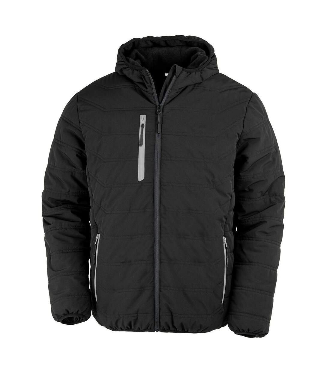 Result Genuine Recycled Mens Compass Padded Jacket (Black/Gray) - UTRW8196-1