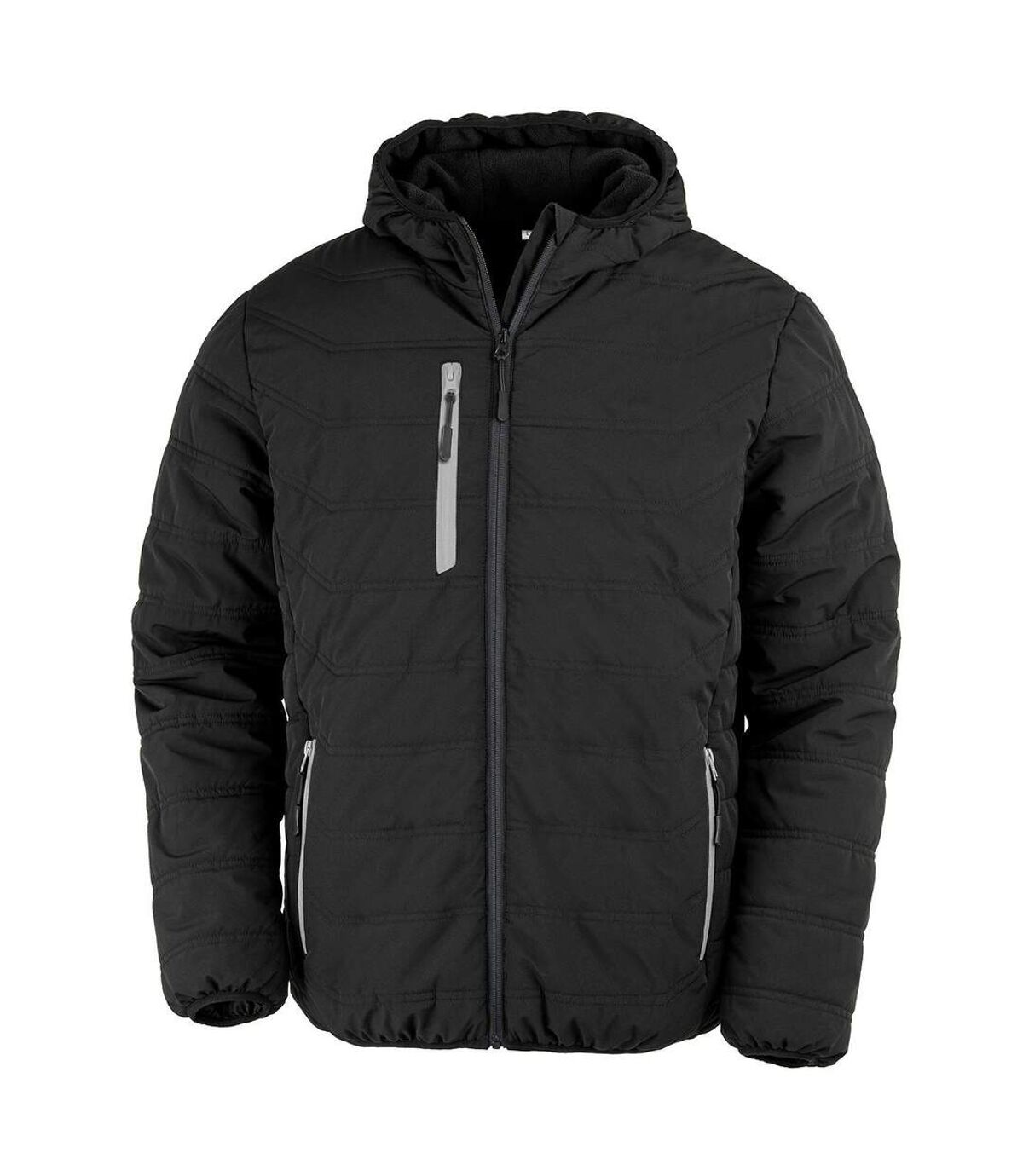 Result Genuine Recycled Mens Compass Padded Jacket (Black/Gray)