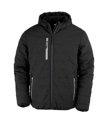 Result Genuine Recycled Mens Compass Padded Jacket (Black/Gray) - UTRW8196