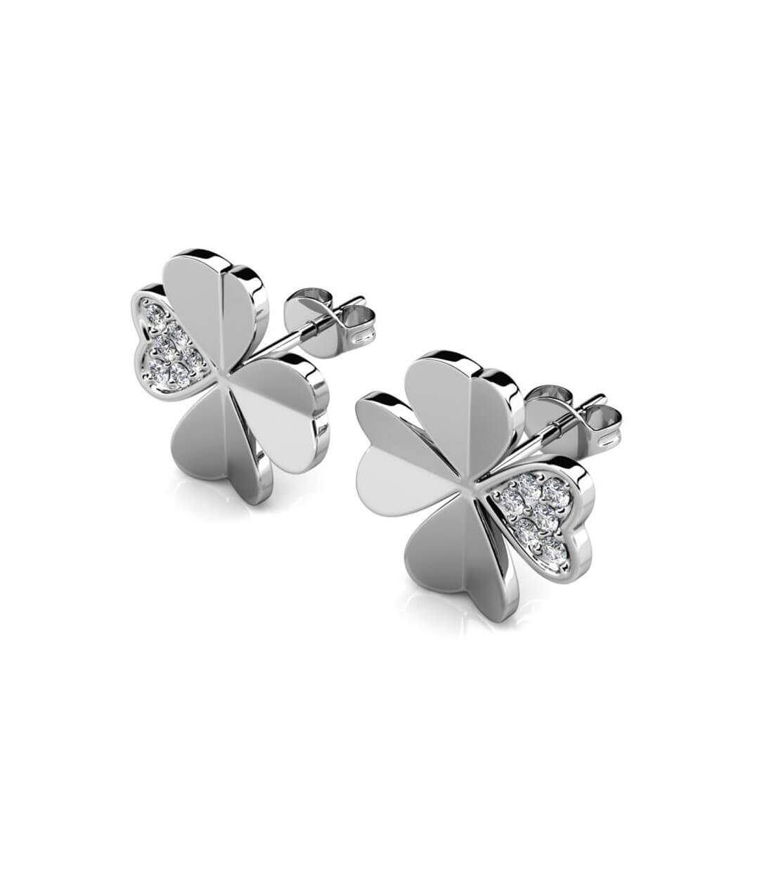 Boucles d'oreilles Clover Petal, Cristal d'Autriche-4