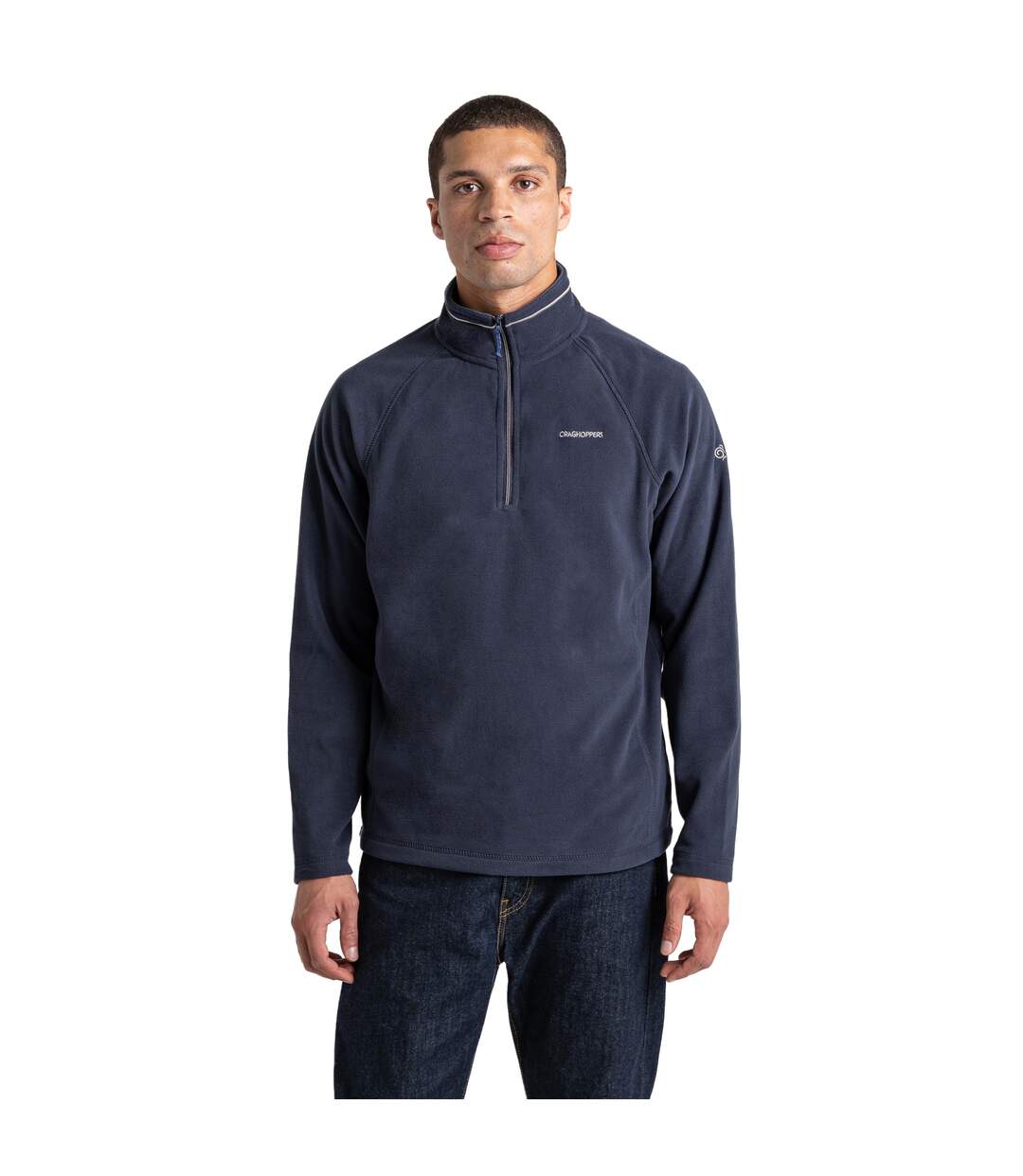 Mens corey vi half zip fleece top dark navy/blue navy marl Craghoppers-3