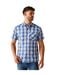 Mens Mindano Ix Checked Short-sleeved Shirt White Olympian Blue Regatta-1