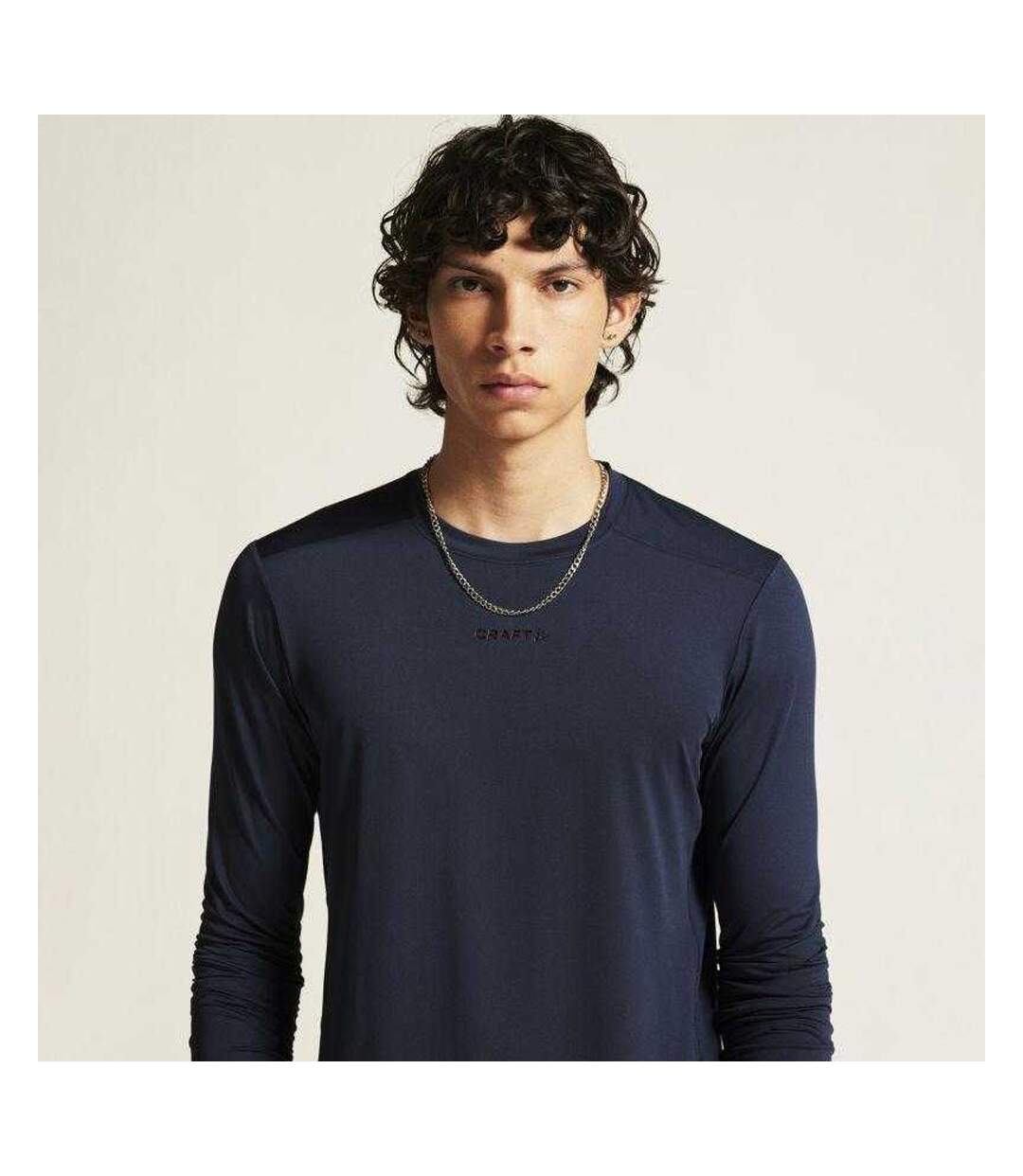 Mens Adv Essence Long-sleeved T-shirt Navy Blue Craft-4