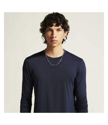 Mens Adv Essence Long-sleeved T-shirt Navy Blue Craft