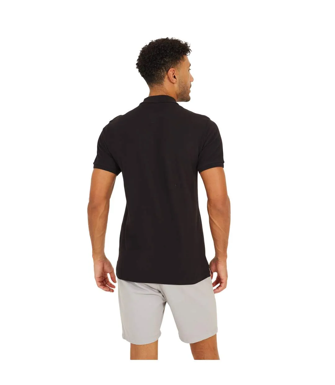 Polo Homme Noir Vif Brave Soul-3