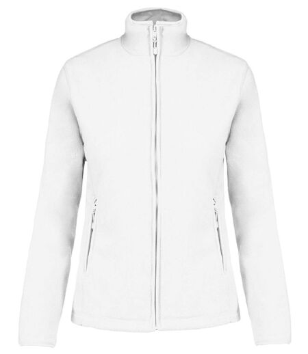 Veste micropolaire zippée - Femme - K907 - blanc