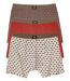 Pack of 3 Men's Comfort Stretch Boxers - Beige Orange Khaki-7