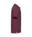 Mens ultimate cotton pique polo shirt burgundy Russell