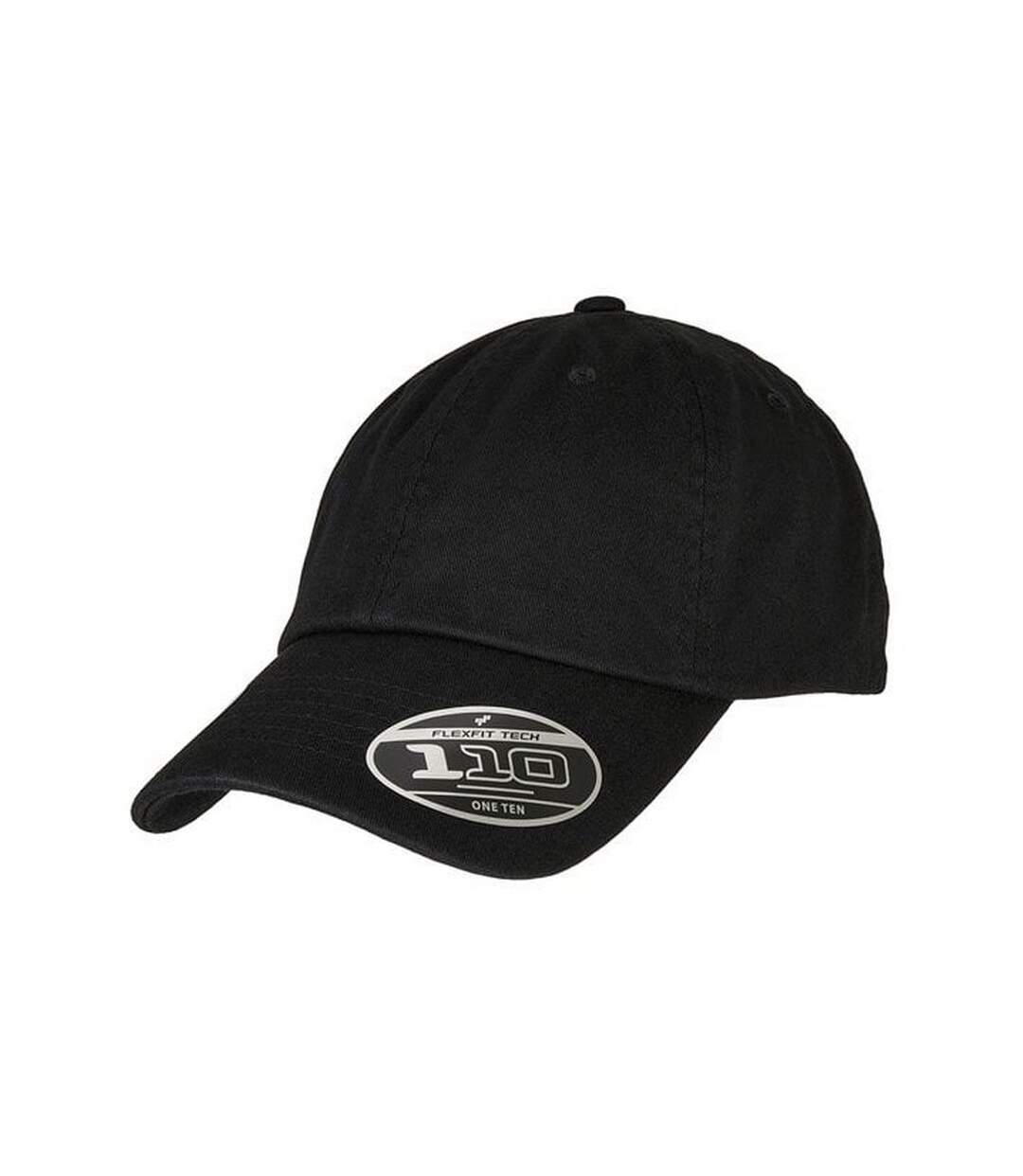 Unisex adult flexfit alpha eco washing baseball cap black Yupoong-1