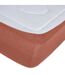 Drap Housse en Lin Adorable 160x200cm Terracotta-2