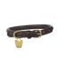 Rolled leather buckle dog collar l neckline: 53cm-58cm brown Digby & Fox-1