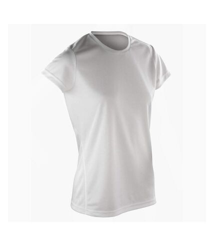 Spiro Womens/Ladies Sports Quick-Dry Short Sleeve Performance T-Shirt (White)