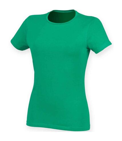 Womens/ladies feel good t-shirt green SF