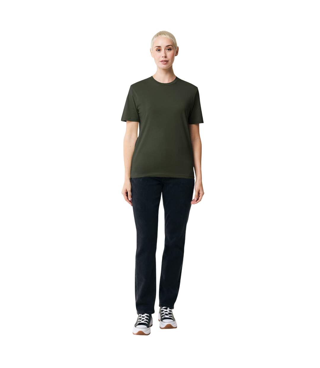 Unisex adult sierra recycled cotton lightweight t-shirt khaki green Iqoniq-1