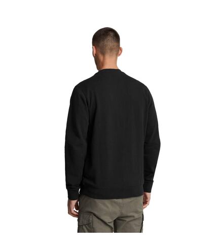 Mens hybrid sweatshirt jet black Lyle & Scott