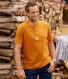 Sada 3 jednobarevných triček s knoflíčkovým zapínáním u krku Atlas For Men