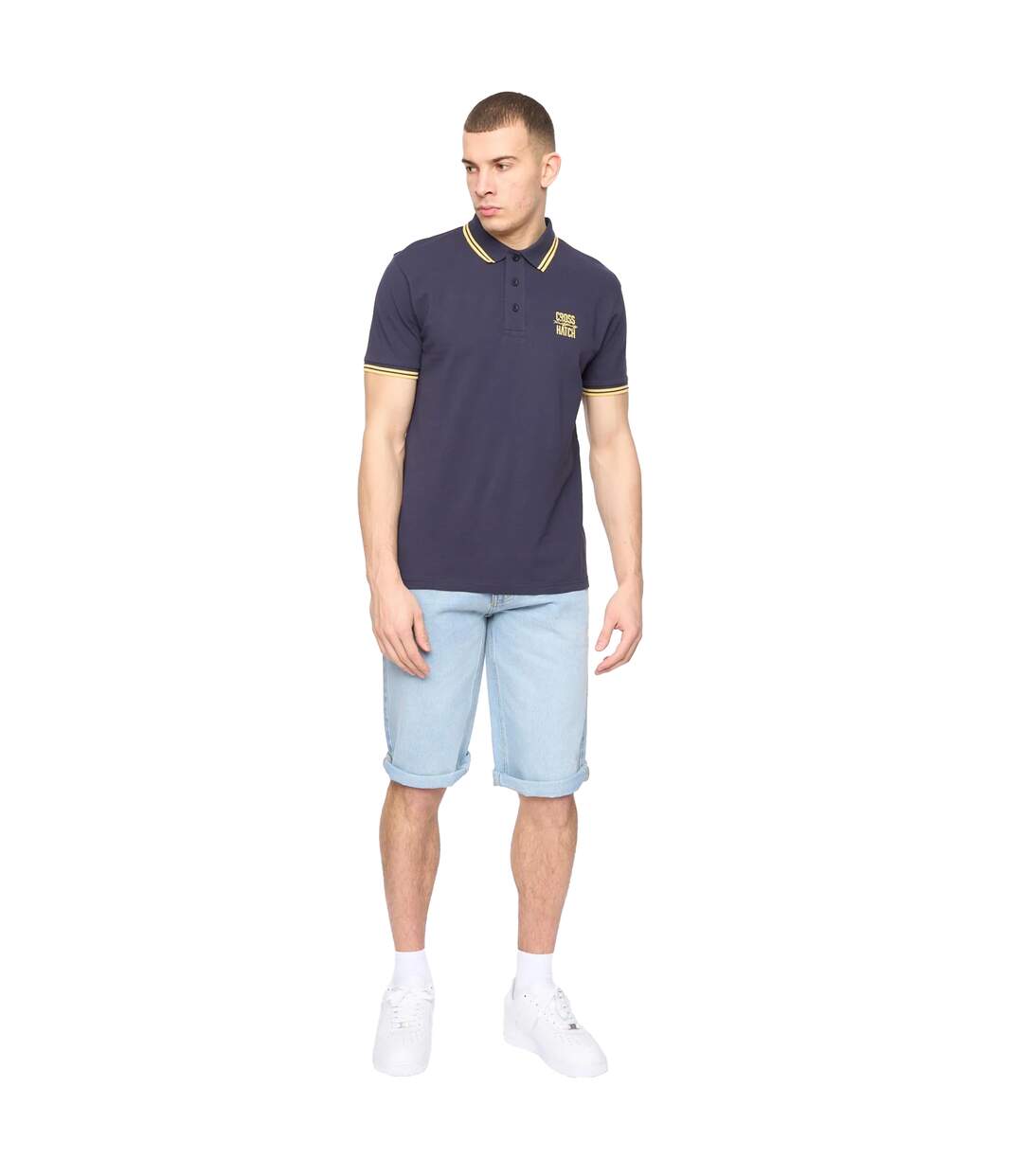 Polo Changra Homme Bleu Nuit Crosshatch-1