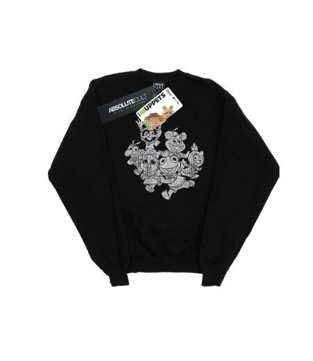 Disney Femmes/Les femmes The Muppets Muppet Babies Mono Group Sweatshirt (Noir) - UTBI31247