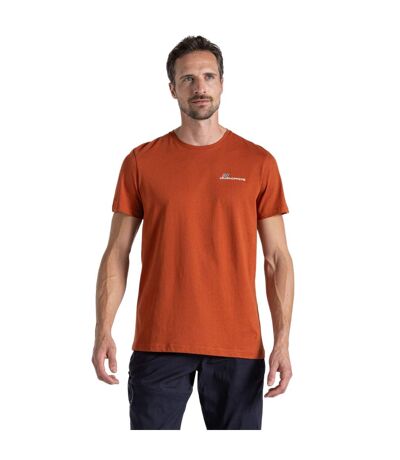 Mens Lucent Back Print Short-sleeved T-shirt Red Beach Craghoppers
