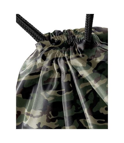 Bagbase Premium Gymsac Water Resistant Bag (11 Liters) (Jungle Camo) (One Size)