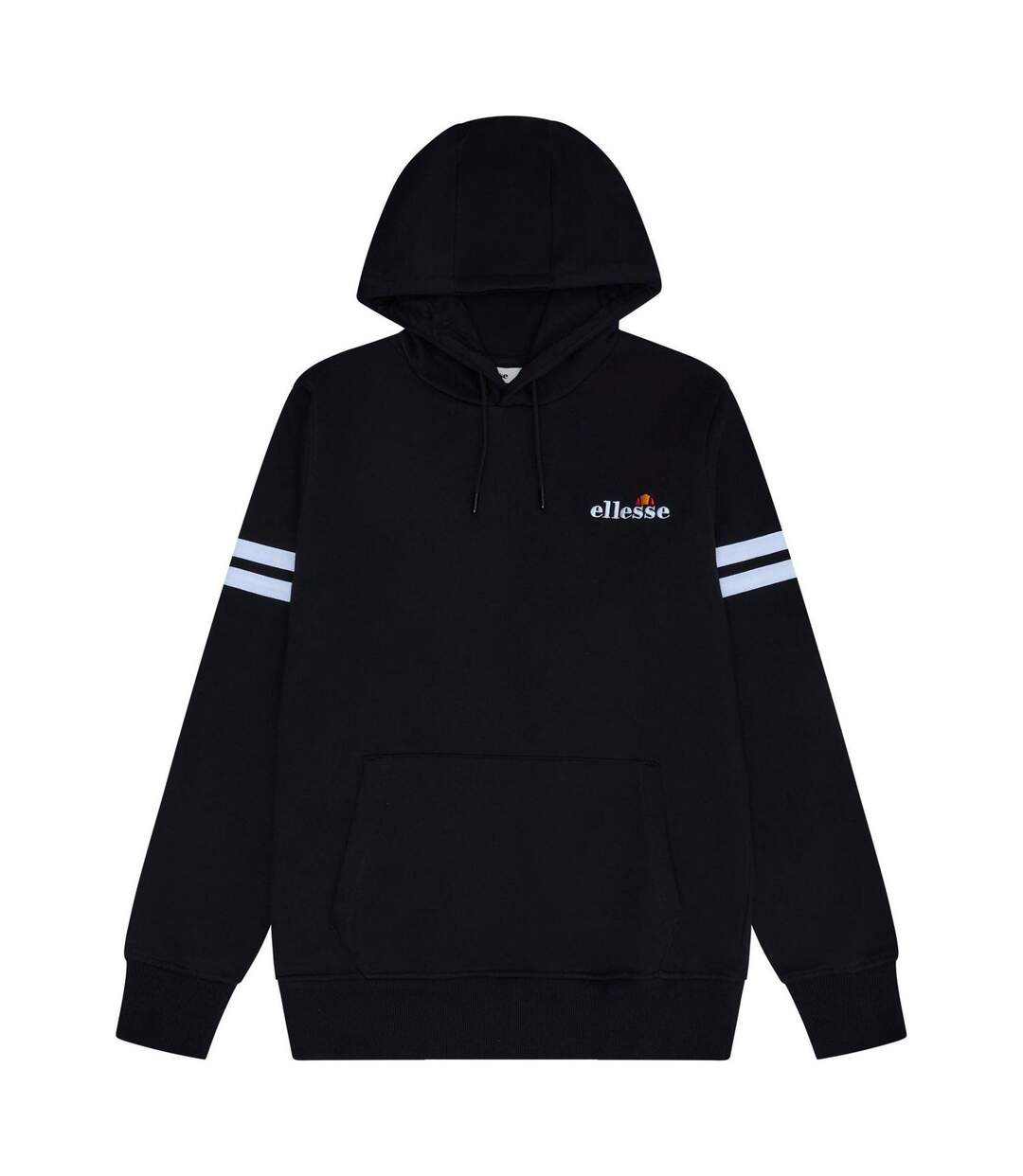 Mens Long-sleeved Pullover Hoodie Black Ellesse-1