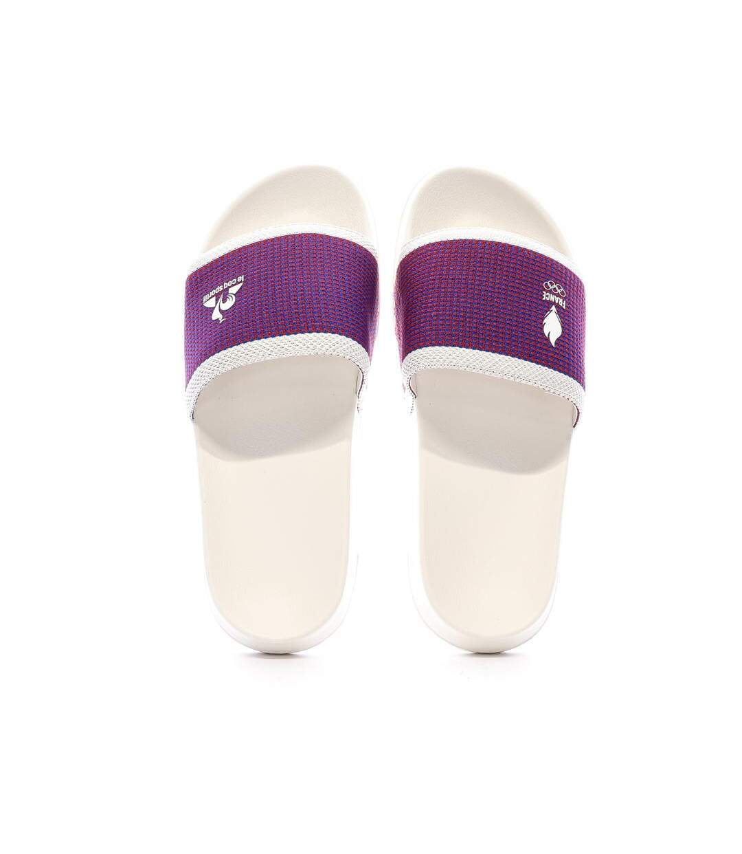 Claquettes blanches/bleu/rouge mixte le coq sportif slide-2