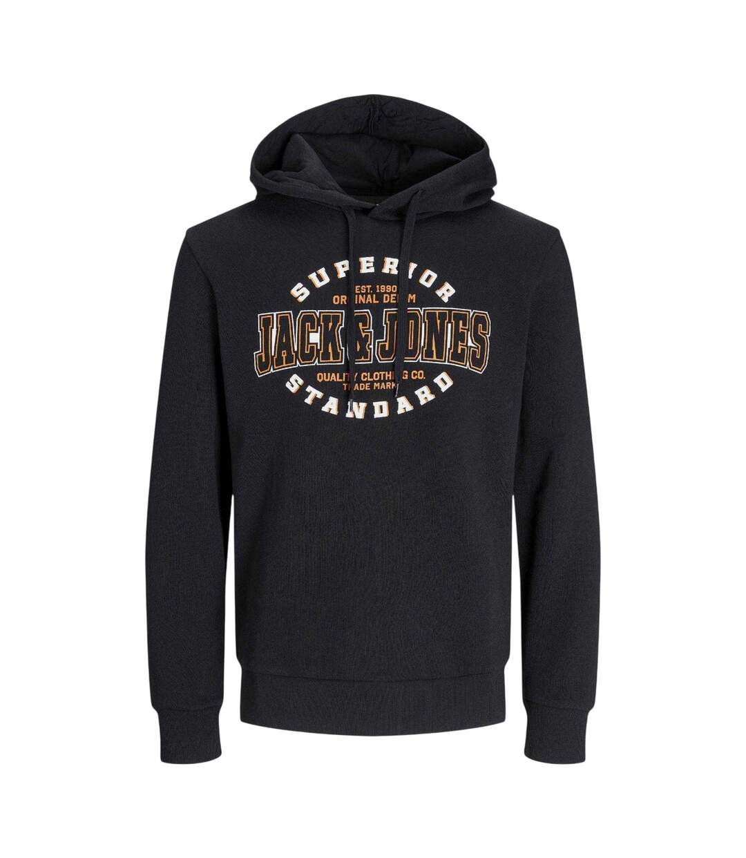 Sweat À Capuche Motif/style Logo Homme Noir Jack And Jones-2