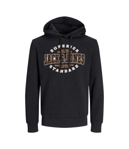 Sweat À Capuche Motif/style Logo Homme Noir Jack And Jones