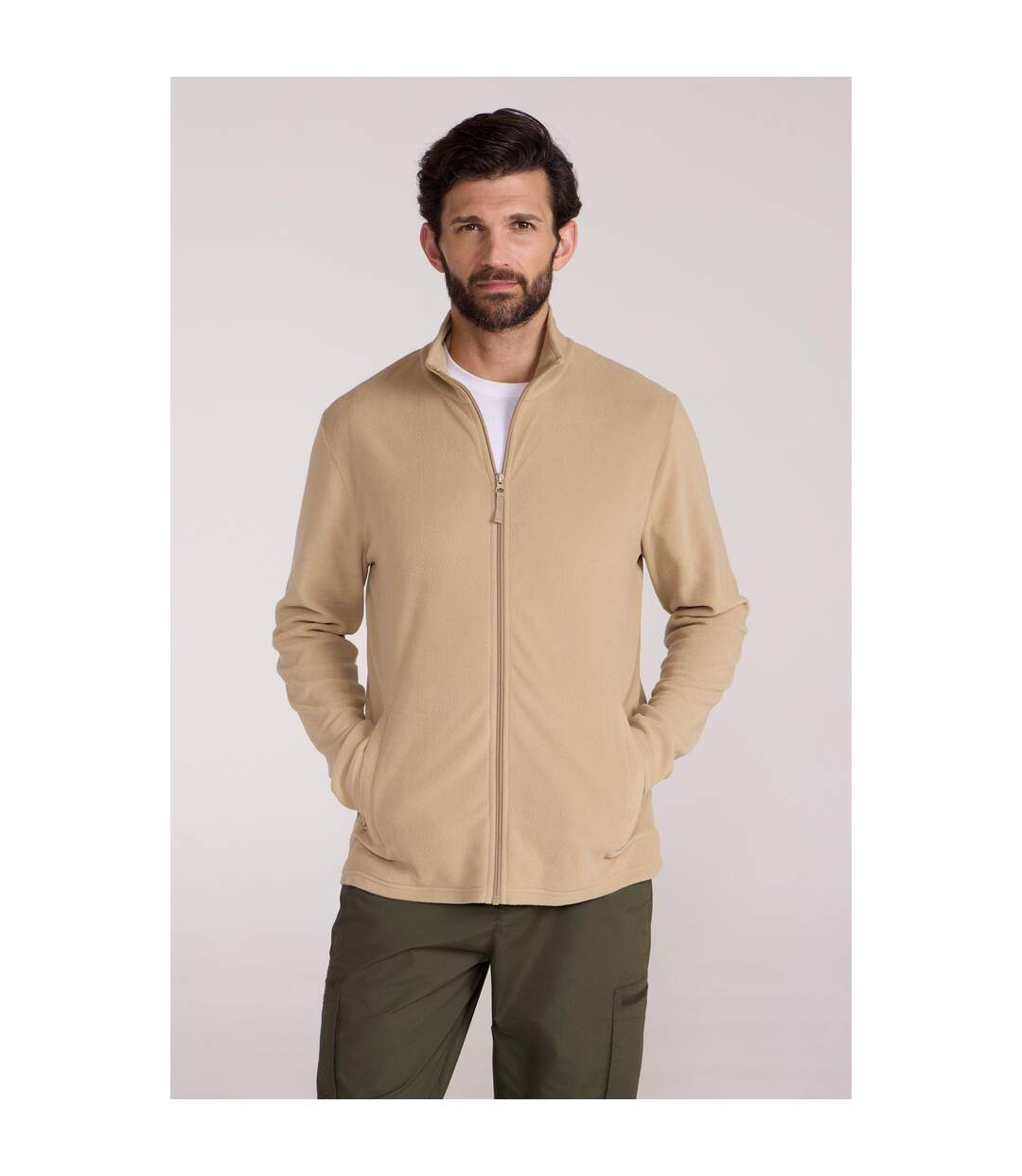 Veste Polaire Camber Homme Blanc Cassé Mountain Warehouse-1