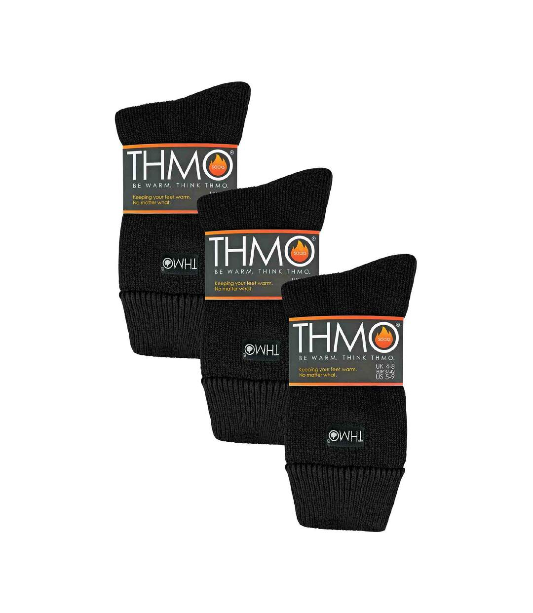 3 Pairs Ladies Thermal Indoor Slipper Socks with Grips-2