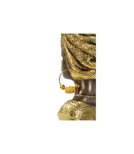 Buste Femme Africaine en Résine Nairobi 28cm Or