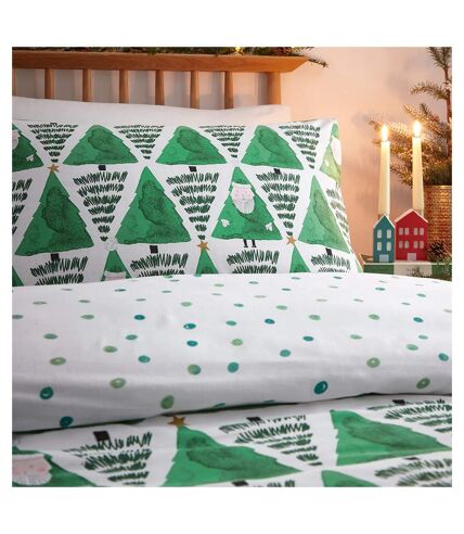 Hide + seek santa claus duvet cover set green Furn