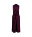 Womens/ladies Cut Out Satin Sleeveless Maxi Dress Burgundy Off White-3