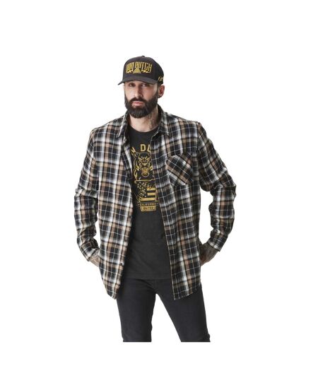 Chemise homme en flanelle à carreaux avec broderie dans le dos Tyler Vondutch